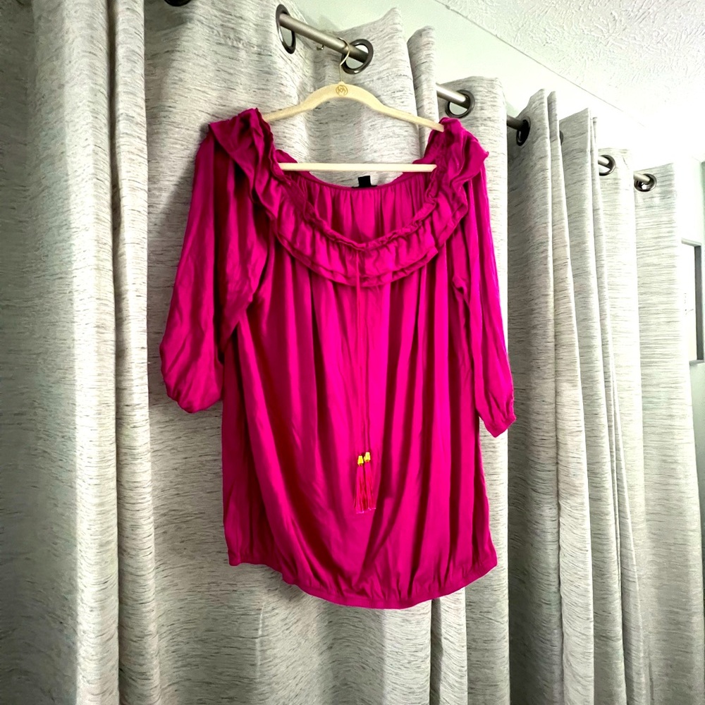 Hot pink blouse